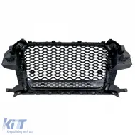 Rejilla deportiva de panal negra brillante adecuada para Audi Q3 8U pre-facelift 11-15-image-6208929
