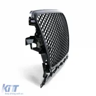 Rejilla Deportiva de Panal sin Emblema Negro Brillante, adecuada para Audi Q5 8R 12-16-image-6192189