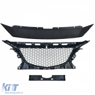 Rejilla deportiva sin emblema en diseño de panal negro, adecuada para Mazda 3 BM 2013-2017-image-6196007