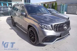 Rejilla estilo GT cromada/negra adecuada para Mercedes GLS X166 2016-2019 con apertura para cámara-image-6145706