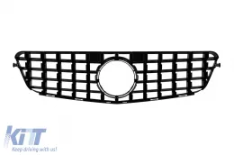 Rejilla estilo GT cromada/negra adecuada para Mercedes Clase C W204 sedán, familiar, coupé 2007-2014-image-6145709