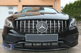Rejilla estilo GT cromada/negra adecuada para Mercedes CLA C117 2013-2018 sin apertura para cámara-image-6146028