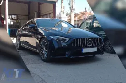 Rejilla estilo GT cromada/negra adecuada para Mercedes CLS C257 después de 2019 con apertura para cámara-image-6146046