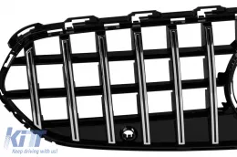 Rejilla estilo GT cromada/negra adecuada para Mercedes Clase C W206 sedán, S206 familiar después de 2021 para parachoques estándar o Avantgarde-image-6146342