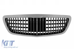 image-36-Rejilla estilo Maybach cromada/negra adecuada para Mercedes S-Class W222 2013-2020 para el modelo con Distronic
