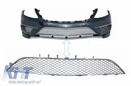 image-16-Rejilla Inferior Central para Parachoques Mercedes S-class W222 Parilla S65 Look