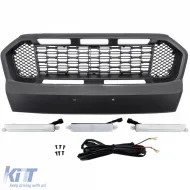 Rejilla negra Honeycomb Performance con LED adecuada para Ford Ranger T7 16-19-image-6200398