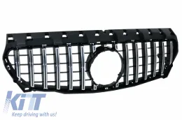 Rejilla para Mercedes CLA C117 X117 W117 CLA45 GT-R Panamericana Negro / Cromo-image-6042703