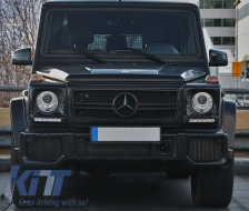 Rejilla para Mercedes G W463 90-12 Cubiertas Faros LED G63 G65 Look-image-5994720