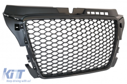 Rejilla sin placa para Audi A3 8P Facelift 07-12 RS Design Negro brillante-image-6009776