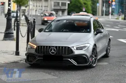 Rejilla tipo GT cromada/negra adecuada para Mercedes CLA C118 2019-2023 con apertura para cámara-image-6236886