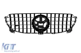 Rejilla tipo GT lacada en negro adecuada para el paquete Offroad del Mercedes GLE W167 2019-2023-image-6146838