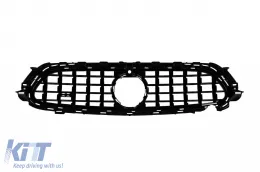 Rejilla tipo GT lacada en negro adecuada para Mercedes E-Class W213 sedán, S213 familiar, C238 coupé, A238 cabrio A Design Sport line & Avantgarde, E53 A Design después de 2020 con apertura para cámar-image-6265570