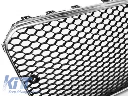 Rejilla tipo RS cromada/negra adecuada para Audi A5 2011-2016 para parachoques estándar o S-line-image-6145517