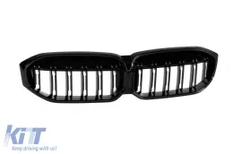 Rejillas de riñón iluminadas Iconic Glow con doble lama adecuadas para BMW Serie 3 G20, G21 después de 2023, lacadas en negro-image-6146844