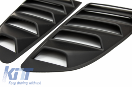Rejillas de ventana laterales clásicas para Ford Mustang Mk6 VI 15-19 negro mate-image-6047000