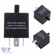 Relay Flasher suitable for LED 12 Volt Adjustable Negative Connection 0.02A-20A CF14KT 1 Pc