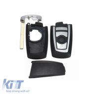 Remote Key Shell Case suitable for BMW Series 1 F20 F21 / 3 F30 F31 / 4 F32 F33 F36 / 5 F10 F11 / 6 F06 F12 F13 / 7 F01 F02 F03 F04 / X3 F25 / X4 F26 1 Pc