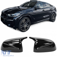 image-69-Replacement mirror caps gloss black fits for BMW X5 G05 X6 G06 X7 G07