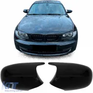 image-78-Replacement mirror caps gloss black fits for BMW E81 E82 E87 E88 facelift