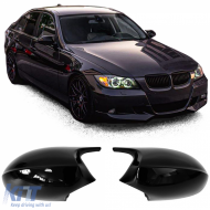 image-65-Replacement mirror caps gloss black suitable for 3 Series BMW E90 E91 pre-facelift