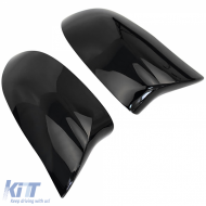 Replacement mirror caps gloss black suitable for BMW X3 F25 X4 F26 X5 F15 X6 F16-image-6261519