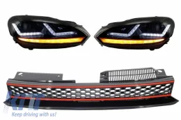 image-41-Rešetka hladnjaka bez oznake, puna meda s Osram ksenonskim Prednja svijetla LED dinamička sekvencijalna svjetla za skretanje GTI Dizjan pogodna za VW Golf 6 VI 2008-2012