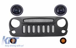 image-42-Rešetka Spectre maska s CREE LED Prednja svijetla Angel Eye i pokazivačem smjera prikladna za Jeep Wrangler Rubicon JK 2007-2017