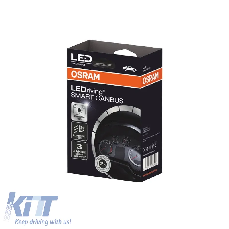 Resistors Canceller Canbus suitable for LED with H7 socket Plug & Play 12Volt Osram LEDriving Smart Canbus LEDSC01-2HFB 2pc