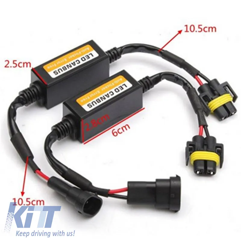 Resistors Canceller Canbus suitable for LED with H11 socket Plug & Play 12Volt 1pc