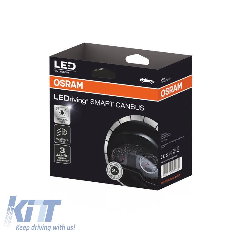 Resistors Canceller suitable for Canbus for LED with Plug & Play Osram LEDriving Smart LEDSC02-1-2HFB 2pc