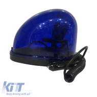Revolving Warning Light Magnetic Oval 12V 12.5x13.5cm Blue