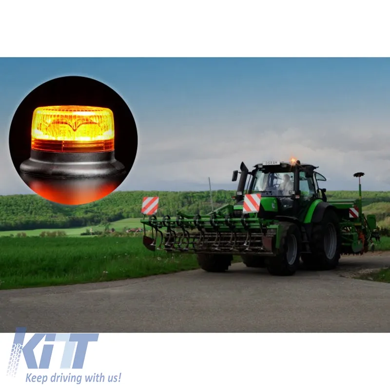 Revolving Warning Light Osram Led Beacon Light 12/24Volt 1900K 148 x 89 mm Orange RΒL102