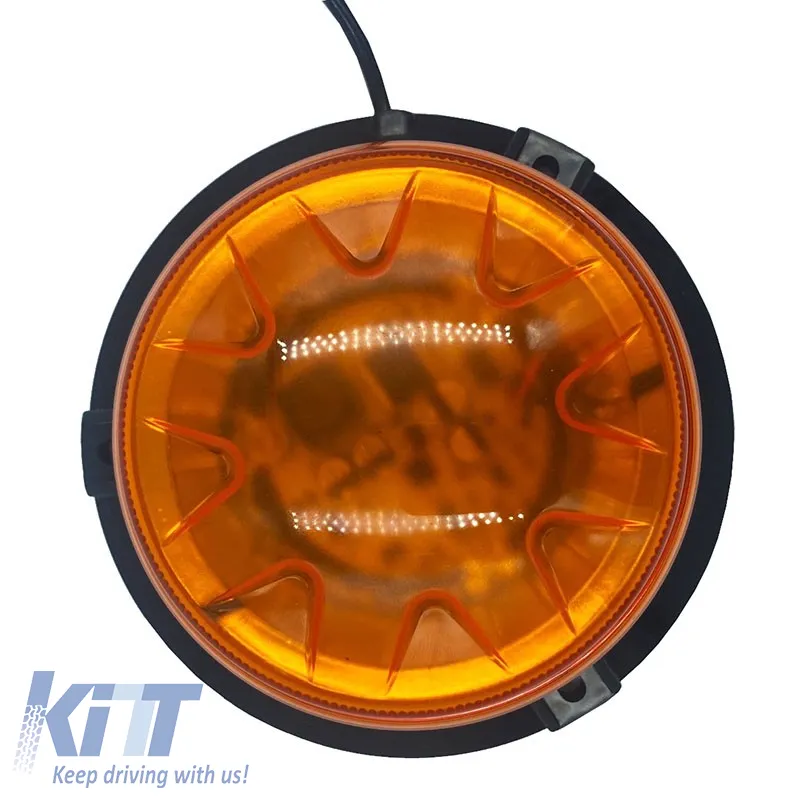 Revolving Warning Light Screw Magnetic And Suction Cup Led 12V/24V 13x7cm Orange