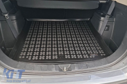 Rezaw-Plast gumis csomagtértálca Mitsubishi Outlander 2012-2021, pótkerék nélkül, 5-7 üléses, lehajtott 3. üléssorral, mélynyomóval vagy anélkül-image-6219811