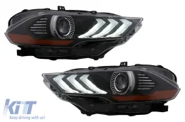 image-28-RGB DRL LED Scheinwerfer für Ford Mustang VI Facelift 2018-2022 Schwarz Dynamic Blinker