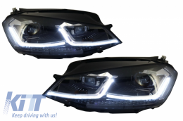RHD LED Headlights suitable for VW Golf 7 VII (2012-2017) Facelift G7.5 R Line Look Sequential Dynamic Turning Lights