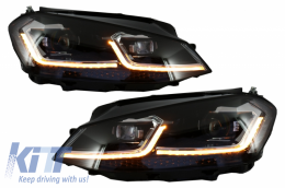 RHD LED Headlights suitable for VW Golf 7 VII (2012-2017) Facelift G7.5 R Line Look Sequential Dynamic Turning Lights-image-6041265