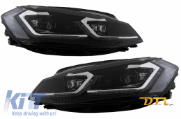 RHD LED Headlights suitable for VW Golf 7.5 VII Facelift (2017-up) with Sequential Dynamic Turning Lights - HLVWG7F75SRHD