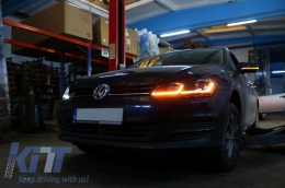 RHD LED Фарове , подходящи за VW Golf 7 VII (2012-2017) Facelift G7.5 R Line Look Sequential Динамичен Въртящи се светлини-image-6042607