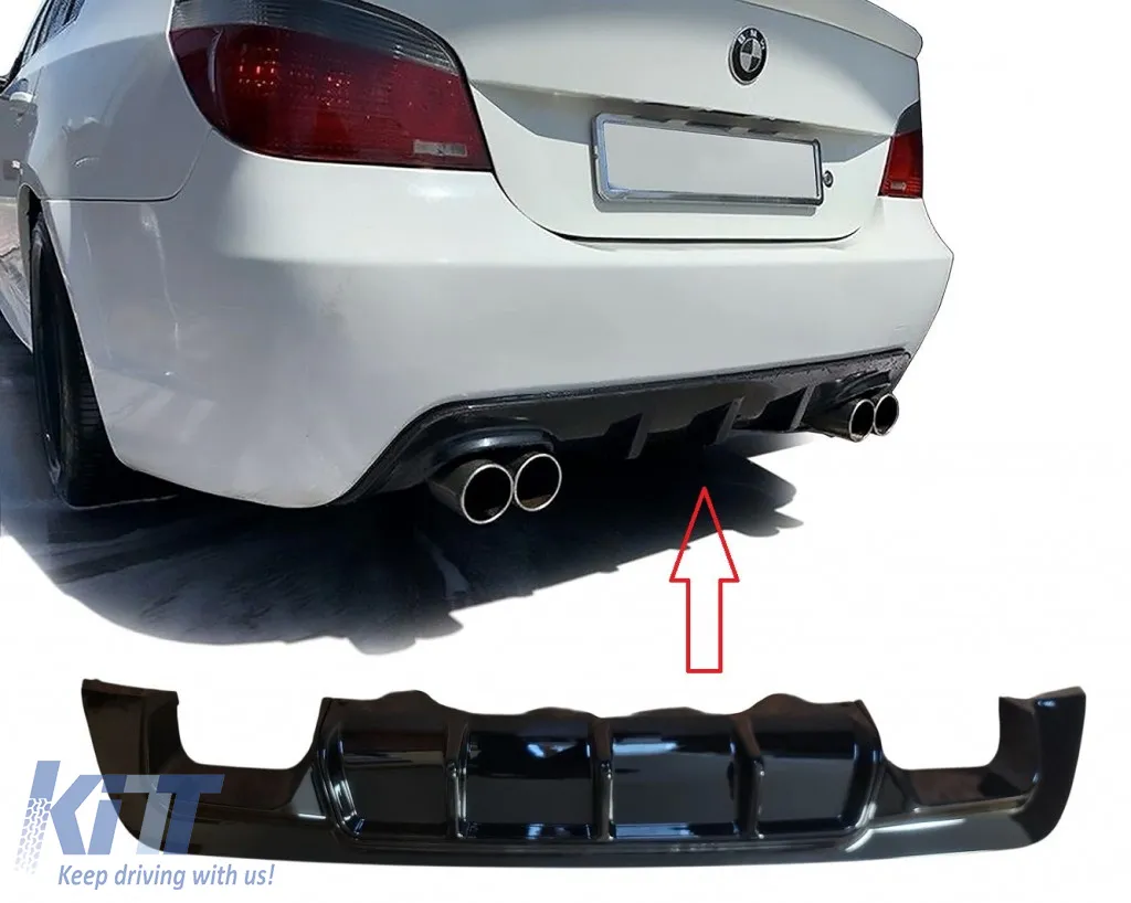 Ribbed diffuser suitable for BMW E60 E61 High Class with clips