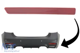 image-40-Riflettore rosso per BMW 3 F30 2011-2019 Solo EVO look Paraurti posteriore Lato destro