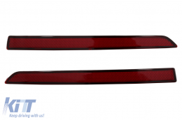 Riflettori rossi per BMW Serie 3 F30 11-19 Solo M3 Paraurti Posteriore Sport Look-image-6078990