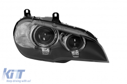 Right Adaptive Xenon headlight suitable for BMW X5 E70 LCI 2011-2013 with black base