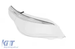 image-70-Right headlight glass suitable for BMW 5 Series E60, E61 2003-2007 with LED strip and chrome trim