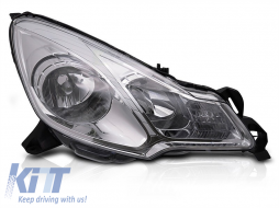 image-78-Right reflector headlight suitable for Citroen C3 2009-2012 with chrome base