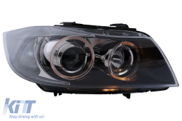 image-45-RIGHT SIDE Angel Eyes Xenon Headlight suitable for BMW 3 Series E90 Sedan E91 Touring (03.2005-2008) Chorme