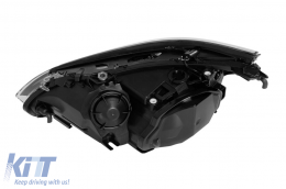 Right xenon headlight suitable for BMW 5 Series E60 sedan, E61 station wagon 2008-2010 with black base-image-6256814