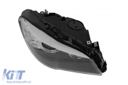 Right xenon headlight suitable for BMW 5 Series F10 sedan, F11 station wagon 2010-2013 with black base-image-6256826