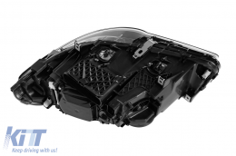 Right xenon headlight suitable for BMW 5 Series F10 sedan, F11 station wagon 2014-2017 with black base-image-6256877